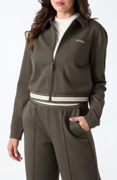 Guess Goliarda Full Zip Jacket In Brown