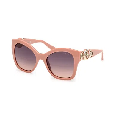 Guess Gradient Brown Butterfly Ladies Sunglasses Gu00197 72f 55 In Pink