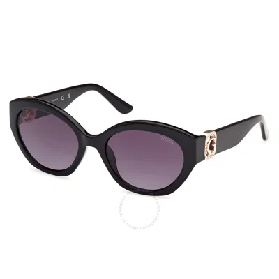 Guess Gradient Smoke Oval Ladies Sunglasses Gu00104 01b 56