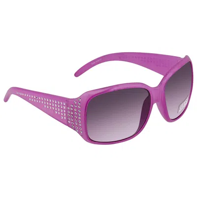 Guess Gradient Smoke Square Ladies Sunglasses Gf4000 72b 55 In Purple