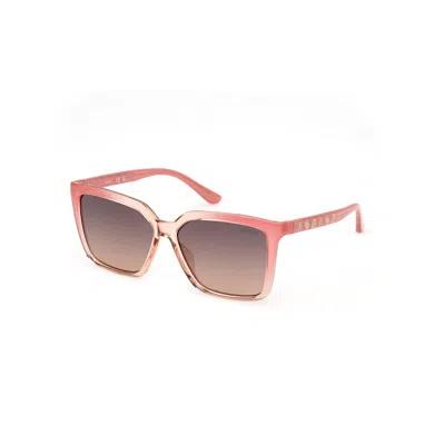Guess Gradient Smoke Square Ladies Sunglasses Gu00099 74b 55 In Pink