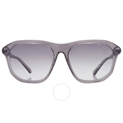 Guess Gradient Smoke Square Men's Sunglasses Gu00057 20b 60 In Grey