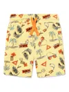 Guess Graphic-print Shorts In Yellow