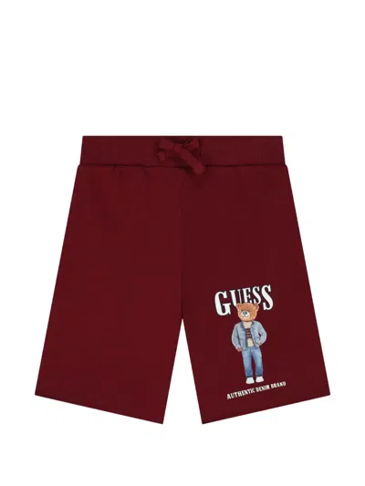 Guess Kids' Graphic Shorts In Red