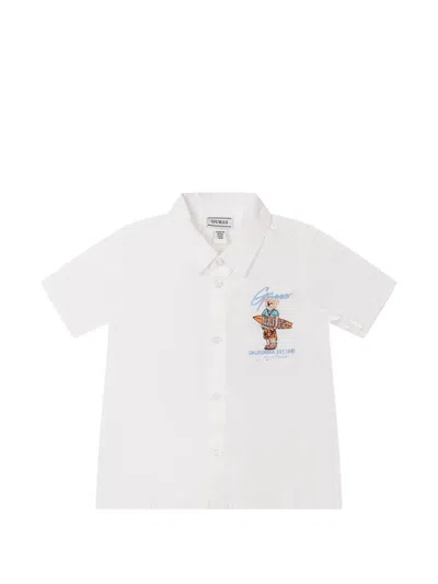 Guess Babies' Graphic-print Cargo Shorts Set In White