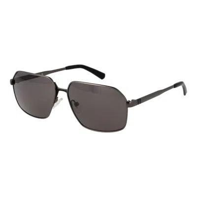 Guess Gray Men Sunglasses In Black