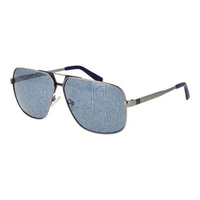 Guess Gray Men Sunglasses In Blue