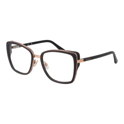 Guess Gray Metal Glasses Women's (frames) In Brown
