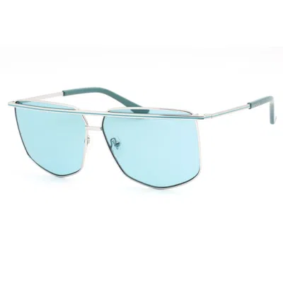 Guess Gray Metal Sunglasses In Blue