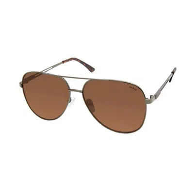 Guess Gray Metal Sunglasses In Brown