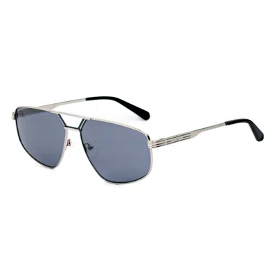 Guess Gray Metal Sunglasses In Silver