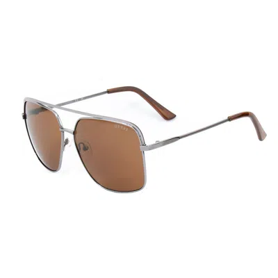 Guess Gray Metal Sunglasses In Silver