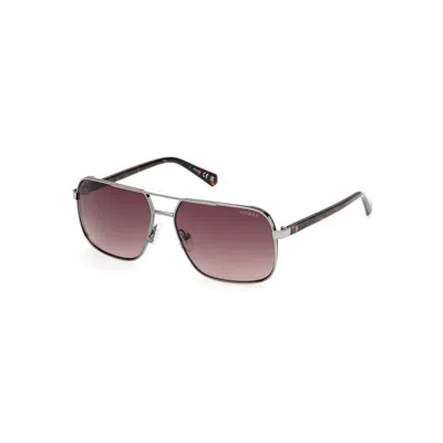 Guess Gray Metal Sunglasses In Metallic