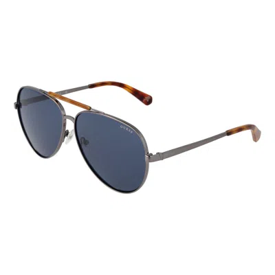 Guess Gray Metal Sunglasses In Blue