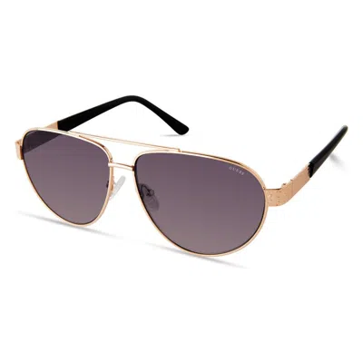 Guess Gray Metal Sunglasses In Gold