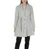 Guess Gray Polyester Jackets & Women's Coat In Gray