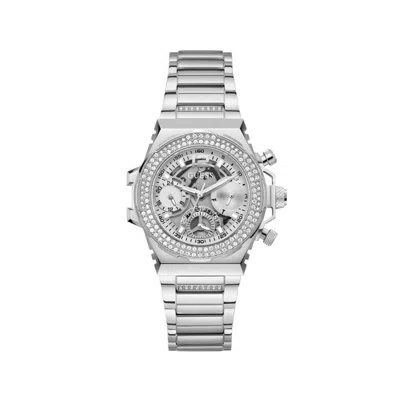 Guess Gray Stainless Steel Stainless Steel Watch In Grey