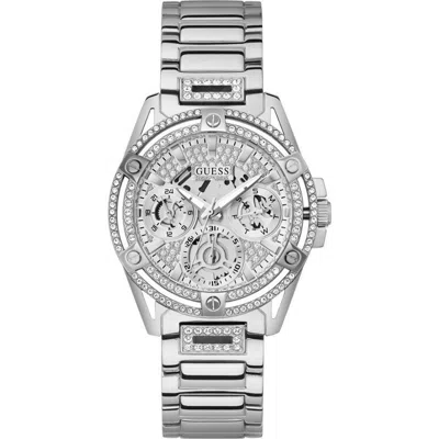 Guess Gray Stainless Steel Stainless Steel Watch In Grey