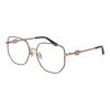 Guess Rose Gold Women Optical Frames In Brown