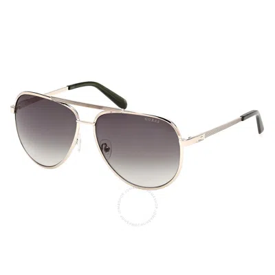 Guess Green Gradient Pilot Men's Sunglasses Gu00209 32p 61