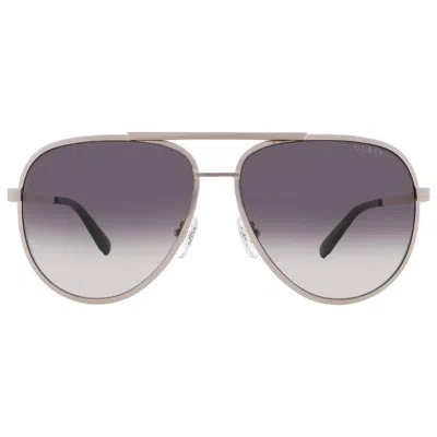 Guess Green Gradient Pilot Men's Sunglasses Gu00209 32p 61 In Gray