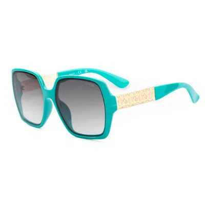 Guess Green Injected Sunglasses In Blue