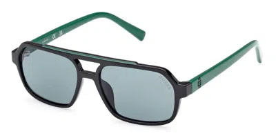 Guess Green Navigator Unisex Sunglasses Gu9237 05n 49