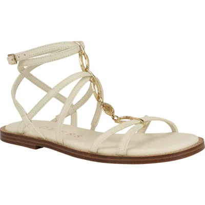 Guess Grunge Gladiator Sandal In Neutral
