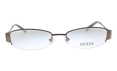Guess Gu 2270 Brn 51mm Womens Rectangle Eyeglasses 51mm In Black
