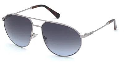Guess Gu00009 08b Men's Sunglasses Grey Size 60 In Blue