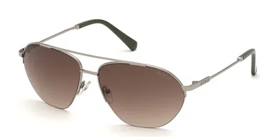 Guess Gu00010 08f Men's Sunglasses Grey Size 61 In Gray