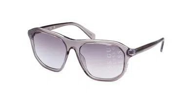Guess Gu00057 20b Men's Sunglasses Grey Size 60 In Gray