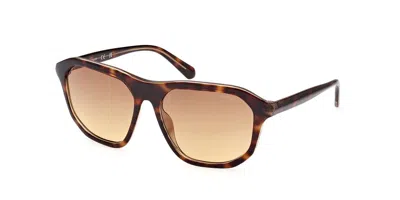 Guess Gu00057 52f Men's Sunglasses Tortoiseshell Size 60 In Brown