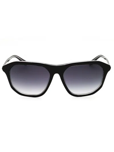 Guess Gu00057 Sunglasses In Matte Black / Gradient Blue