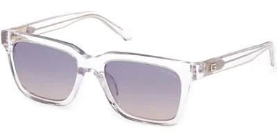 Guess Gu00064 27w Men's Sunglasses Clear Size 53 In Blue