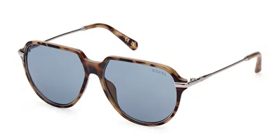 Guess Gu00067 53v Men's Sunglasses Tortoiseshell Size 56 In Brown
