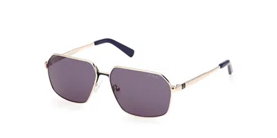 Guess Gu00071 32v Men's Sunglasses Gold Size 58