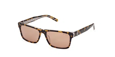 Guess Gu00074 53e Men's Sunglasses Tortoiseshell Size 55 In Brown
