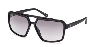 Guess Gu00076 02b Men's Sunglasses Black Size 61