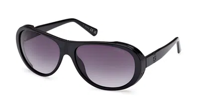 Guess Gu00081 01b Men's Sunglasses Black Size 62
