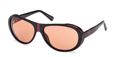Guess Gu00081 01s Men's Sunglasses Black Size 62 In Multi