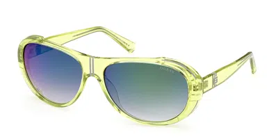 Guess Gu00081 39c Men's Sunglasses Yellow Size 62 In Multi