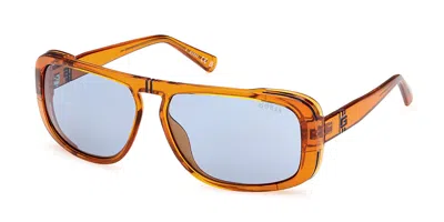 Guess Gu00082 44v Men's Sunglasses Orange Size 62 In Brown