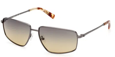 Guess Gu00088 06p Men's Sunglasses Silver Size 62
