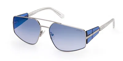 Guess Gu00091 08x Men's Sunglasses Gunmetal Size 61 In Blue