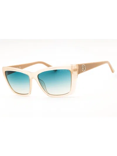 Guess Gu00098 Sunglasses In 25p - Ivory / Gradient Green