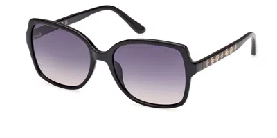 Guess Gu00100 01b Women's Sunglasses Black Size 55 In Multi