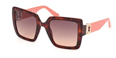 Guess Gu00103 52f Women's Sunglasses Tortoiseshell Size 52 In Brown
