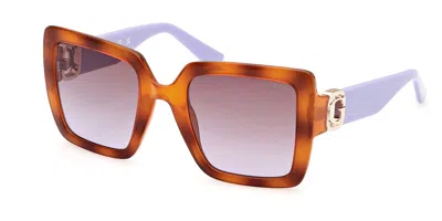 Guess Gu00103 53z Women's Sunglasses Tortoiseshell Size 52 In Brown