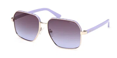 Guess Gu00107 92w Women's Sunglasses Gold Size 58